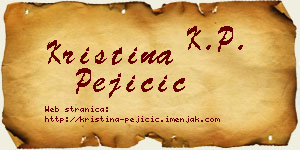 Kristina Pejičić vizit kartica